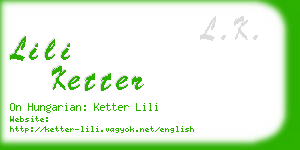 lili ketter business card